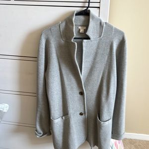 GRAY J. Crew factory sweater blazer size S.  First pic to show from website!